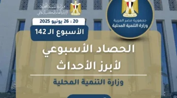 وزارة التنمية المحلية تستعرض أهم فعالياتها خلال الأسبوع الماضي