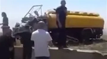 فيديو: انقلاب صهريج و”حالة وفاة”!