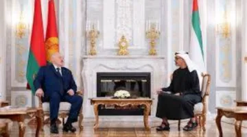 ولي عهد أبوظبي يلتقي بالرئيس البيلاروسي في جلسة محادثات