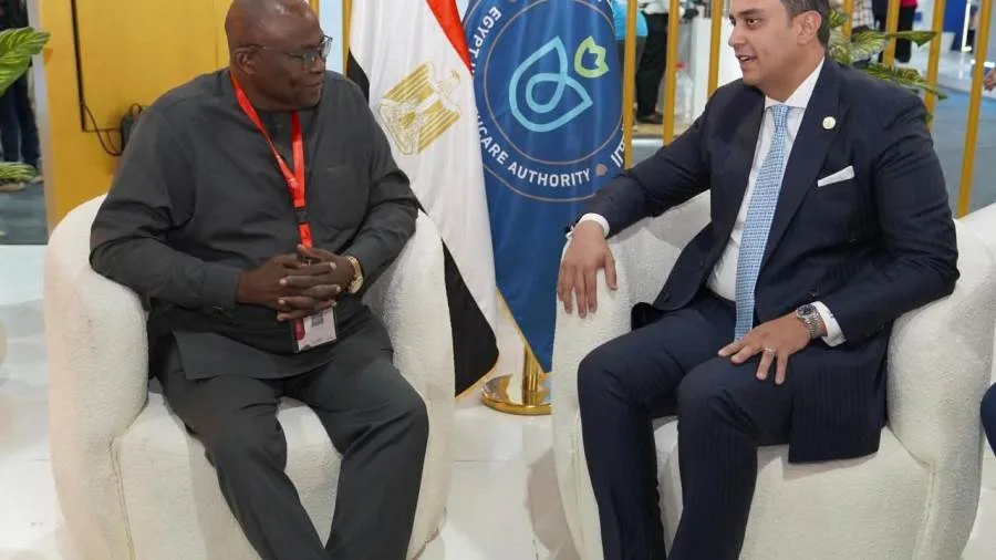 رئيس هيئة الرعاية الصحية يجتمع بوزيرة الصحة الناميبية ورئيس صندوق تمويل التعليم في القارة الأفريقية رئيس هيئة الرعاية الصحية يجتمع بوزيرة الصحة الناميبية ورئيس صندوق تمويل التعليم في القارة الأفريقية