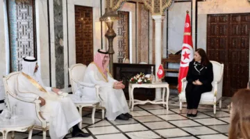 رئيسة الحكومة ووزير الصحة في تونس يستقبلان المدير التنفيذي للصندوق السعودي للتنمية