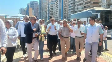 وفد من البرلمان يقوم بزيارة مشروع تحسين شواطئ الإسكندرية وتوسيع الكورنيش