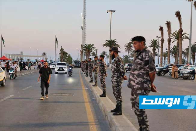 جولة مدير أمن طرابلس وقيادات المديرية على التمركزات الأمنية في العاصمة، الجمعة 28 يونيو 2025. (مديرية أمن طرابلس)