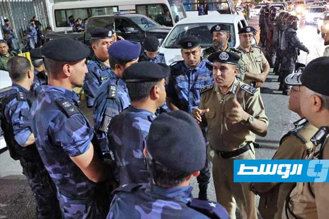 جولة مدير أمن طرابلس وقيادات المديرية على التمركزات الأمنية في العاصمة، الجمعة 28 يونيو 2025. (مديرية أمن طرابلس)