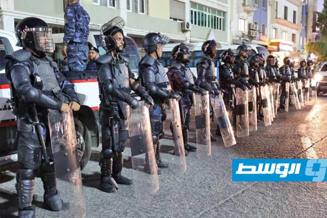 جولة مدير أمن طرابلس وقيادات المديرية على التمركزات الأمنية في العاصمة، الجمعة 28 يونيو 2025. (مديرية أمن طرابلس)