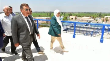 محافظ الدقهلية يقوم بزيارة محطة مياه أبو عرصه في مركز بلقاس