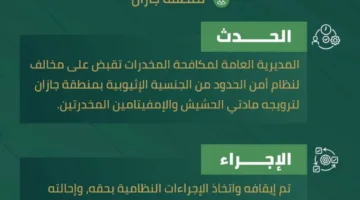 جازان: القبض على شخص مخالف لترويجه المخدرات