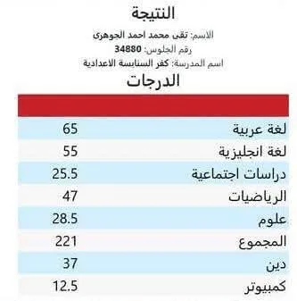 نتيجة “تقى” في الشهادة الإعدادية 2025 Tragically توفيت في حادث على الطريق الإقليمي