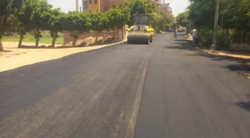صور: تعبيد طريق جسر النيل في كفر حانوت بمحافظة الغربية في إطار مشروع حياة كريمة