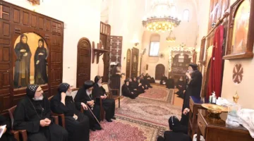 البابا تواضروس يُعزِّي أجساد القديسين الأنبا موسى والأنبا إيسيذوروس