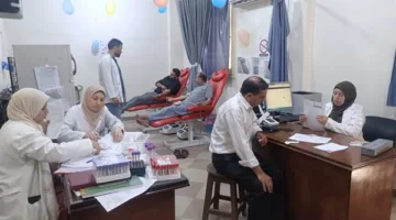 358 متبرعًا يسجلون في اليوم الأول من الحملة الوطنية للتبرع بالدم في البحيرة