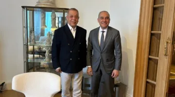 السفير علاء يوسف يرحب بالنائب أسامة شرشر في السفارة المصرية بفرنسا