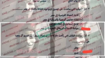 إجابات امتحان التاريخ السنة الثالثة ثانوي أزهري 2025: «تمييز الصحيح من الخطأ»