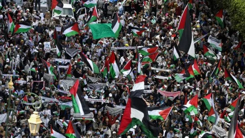 تحرير فلسطين: مسيرة مغربية تنديدًا بالمجازر الإسرائيلية في غزة