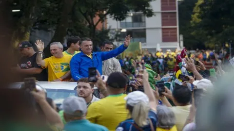 مؤيدو الرئيس البرازيلي السابق بولسونارو يحتجون في ساو باولو مؤيدو الرئيس البرازيلي السابق بولسونارو يحتجون في ساو باولو