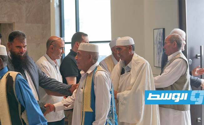 من اجتماع اتحاد قبائل ليبيا والمجلس الاجتماعي سوق الجمعة النواحي الأربع في طرابلس، 29 يونيو 2025. (الصفحة الرسمية للمجلس الاجتماعي سوق الجمعة)