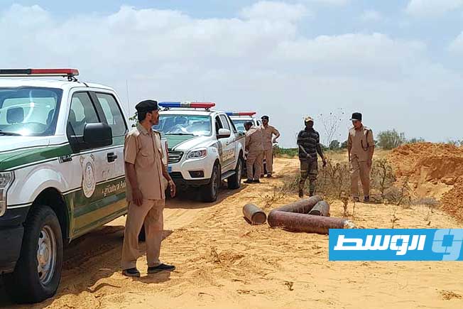 من أعمال وقف التعديات على غابات في ترهونة، الأحد 29 يونيو 2025 (جهاز الشرطة الزراعية)