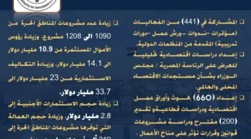 إنجازات وزارة الاستثمار وقطاعاتها بين عامي 2014 و2025
