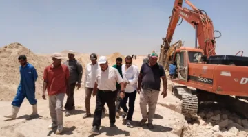 مدير مياه البحر الأحمر يراقب تقدم مشروع ازدواج خط الكريمات بتكلفة تبلغ 950 مليون جنيه