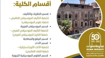 تنسيق الجامعات 2025: استكشف كلية التربية الموسيقية بالزمالك