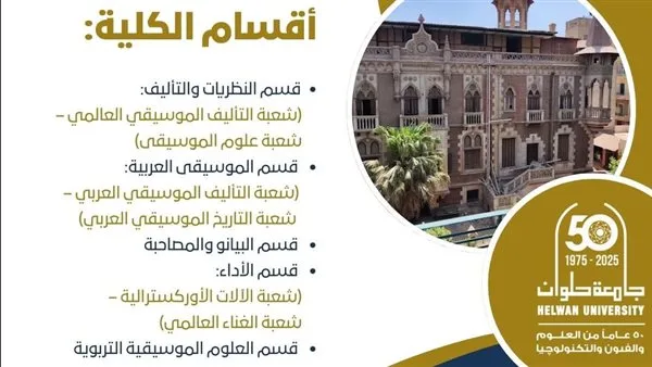 تنسيق الجامعات 2025: استكشف كلية التربية الموسيقية بالزمالك تنسيق الجامعات 2025: استكشف كلية التربية الموسيقية بالزمالك