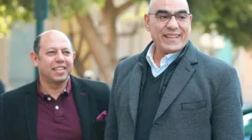 نصر وسليمان يلتقيان بلاعبي الزمالك قبل مباراة بيراميدز