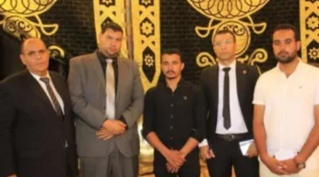فريق مديرية العمل في الدقهلية يعزي عائلة الشهيد البطل خالد شوقي.