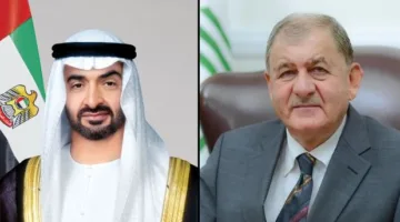 رئيسا الإمارات والعراق يشددان على دور الحلول الدبلوماسية في المنطقة