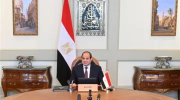 السيسي يؤكد على ضرورة تعزيز الاعتراف بالدولة الفلسطينية تماشياً مع مبدأ حل الدولتين.