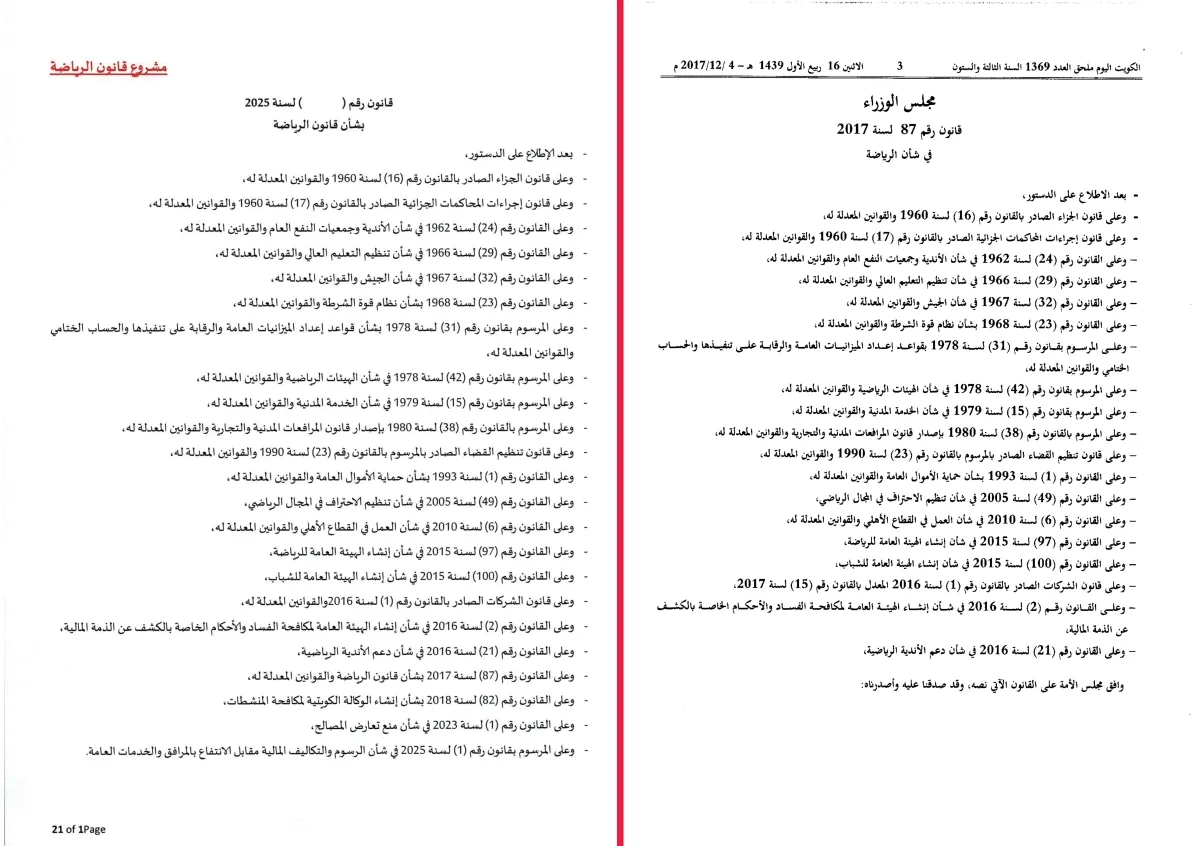 تشريعات تعيد صياغة الواقع الرياضي تشريعات تعيد صياغة الواقع الرياضي