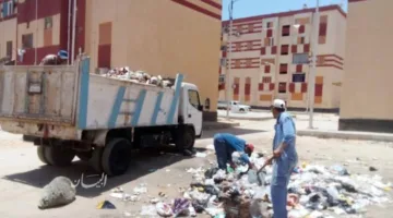 استمرار حملات التنظيف في مساكن الإيمان بالسويس لليوم الثاني