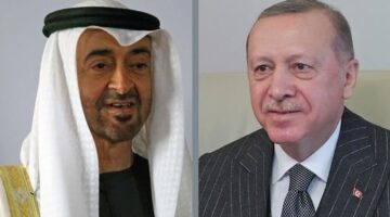 أردوغان ومحمد بن زايد يناقشان النزاع بين إسرائيل وإيران