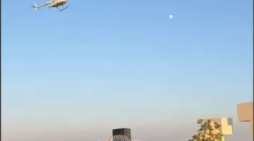 عريس أردني يستخدم هليكوبتر لرش الزهور من السماء (فيديو وصور)