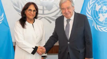 أنطونيو غوتيريش يستقبل آمنة بوعياش