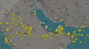 إغلاق المجال الجوي في قطر، البحرين، الإمارات، الكويت، والعراق
