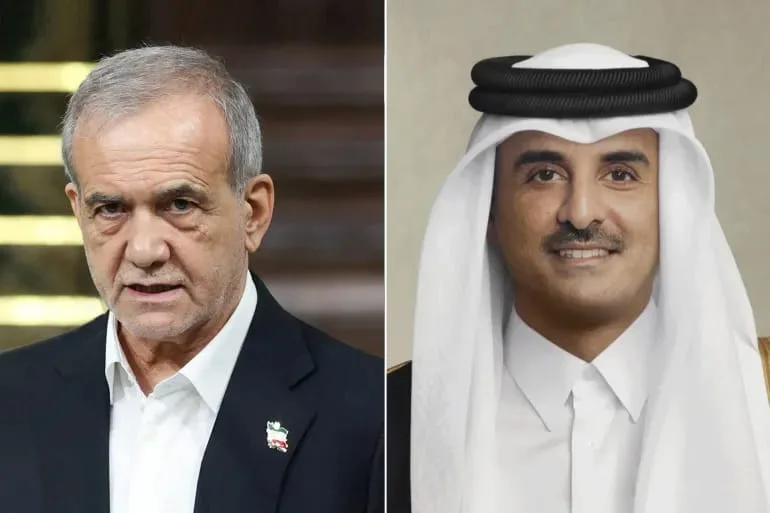الرئيس الإيراني يعبر لأمير قطر عن حزنه تجاه الهجوم على قاعدة العديد