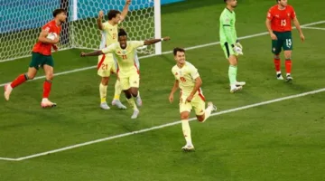 انتهى الشوط الثاني بالتعادل 2-2 بين إسبانيا والبرتغال.