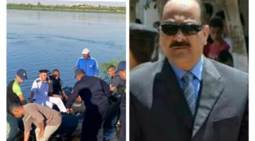 مدير أمن المنيا يزور موقع حادث غرق ثلاثة فتيات وشاب في نهر النيل بمركز مطاي