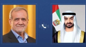 بن زايد يتواصل مع بزشكيان في إطار الجهود الإماراتية لتهدئة الأوضاع بين إيران وإسرائيل