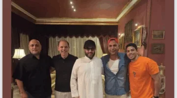 تركي آل الشيخ يلتقي بالزعيم عادل إمام في منزله ويعلن عن وضعه الصحي | صورة