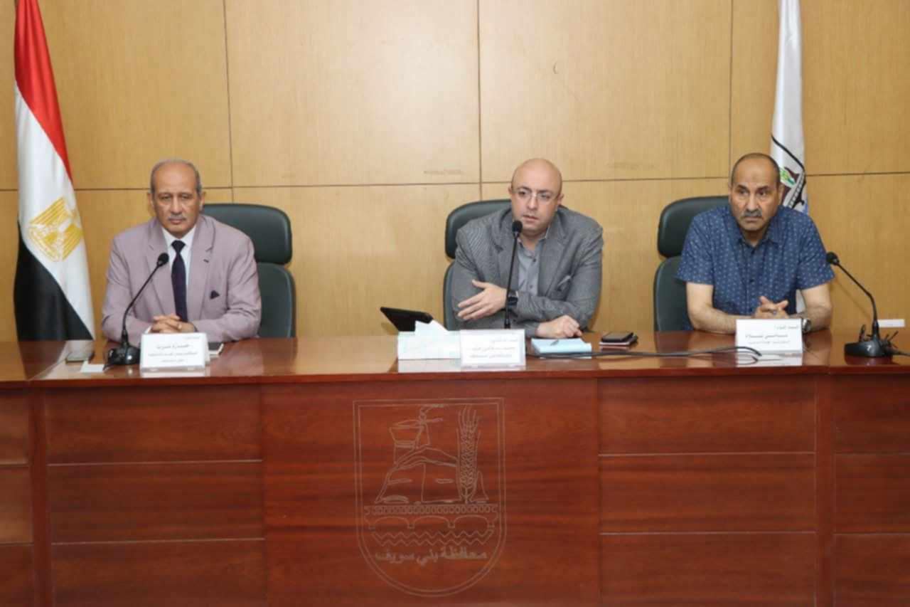 محافظ بني سويف: لا تهاون في مواجهة التعديات ولا تأخير في إجراءات التقنين والتصالح. محافظ بني سويف: لا تهاون في مواجهة التعديات ولا تأخير في إجراءات التقنين والتصالح.