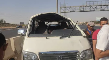 تصادم ميكروباص على طريق مصر الإسماعيلية يؤدي إلى إصابة 10 أشخاص