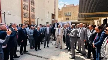 وقفة تظاهر لمحامي محافظة الغربية في مجمع المحاكم احتجاجا على ارتفاع الرسوم القضائية
