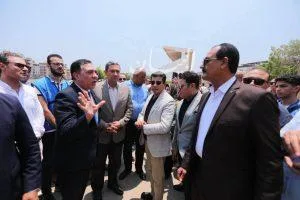 الشهابي وصبحي يقومان بزيارة لمتابعة تقدم الأعمال الإنشائية في نادي سيتي كلوب دمياط.