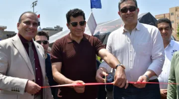 صبحي ومحافظ دمياط ي inaugurate ملعب كرة القدم ومركز الخدمات في نادي كفر سعد