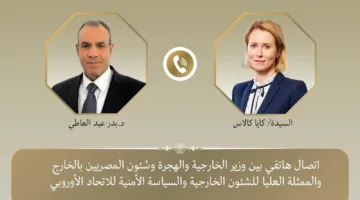 مكالمة هاتفية بين وزير الخارجية والهجرة والممثلة العليا للسياسة الخارجية والأمنية في الاتحاد الأوروبي