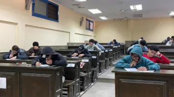 اليوم هو موعد انتهاء اختبارات نهاية الفصل الثاني في معهد طيبة العالي للهندسة.