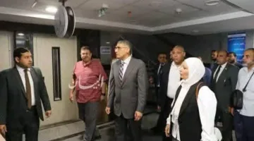 محافظ الجيزة يزور مشروع تحسين مبنى التأمين الصحي في منطقة روز اليوسف