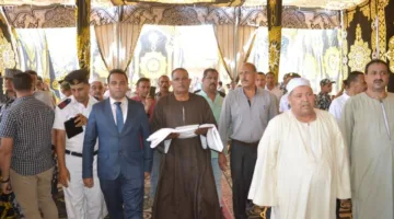 بمناسبة دعم وزارة الداخلية.. حل نزاع ثأري بين عائلتين في بني سويف