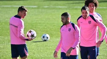 أتلتيكو مدريد يمارس تدريباته في لوس أنجلوس بمشاركة جميع لاعبيه.
